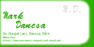 mark dancsa business card