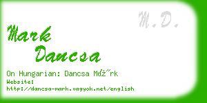 mark dancsa business card